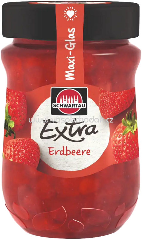 Schwartau Extra Konfitüre Erdbeere, Maxi Glas, 600g
