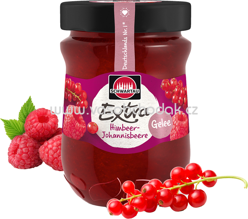 Schwartau Extra Konfitüre Himbeere-Johannisbeere, 340g Schwartau Extra Konfitüre Himbeere-Johannisbeere, 340g