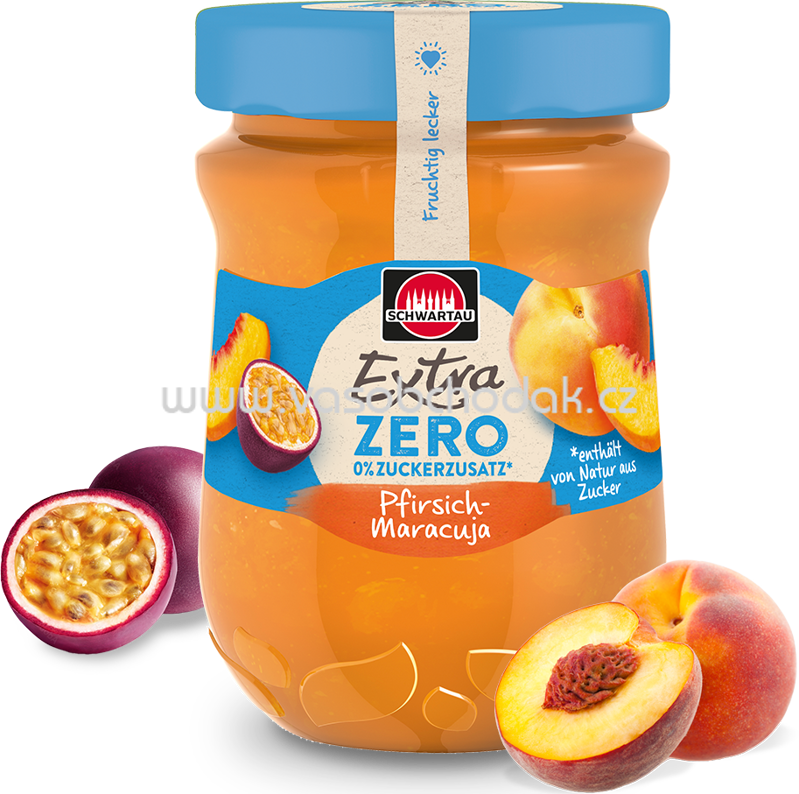 Schwartau Extra Konfitüre ZERO Zucker Pfirsich-Maracuja, 280g