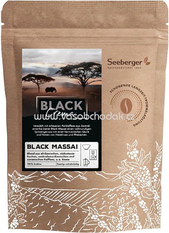 Seeberger Black Massai ganze Bohne, 250g Seeberger Black Massai ganze Bohne, 250g