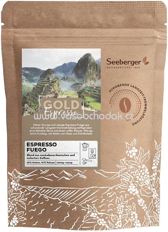 Seeberger Espresso Fuego ganze Bohne, 250g