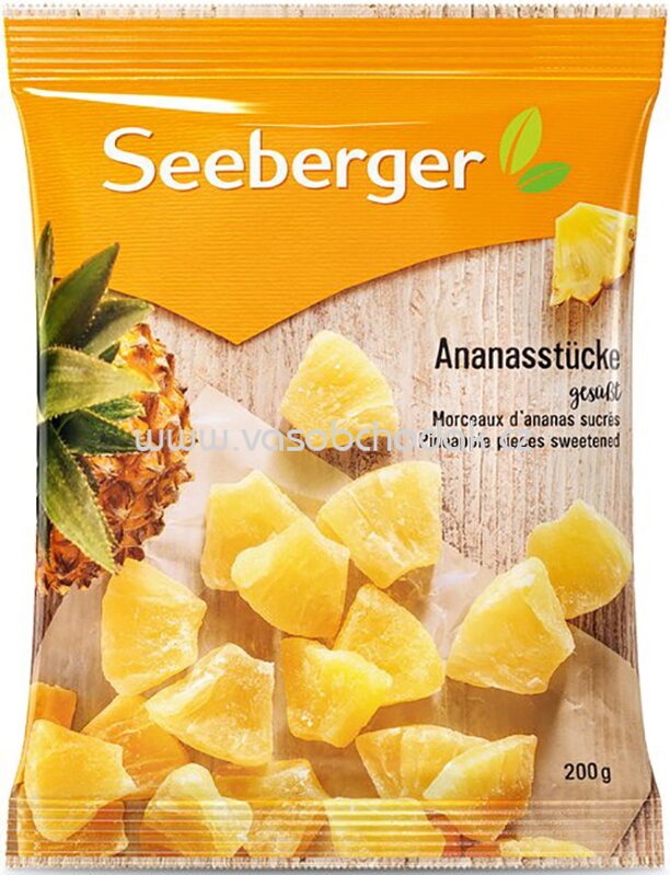 Seeberger Ananasstücke, gesüßt, 200g