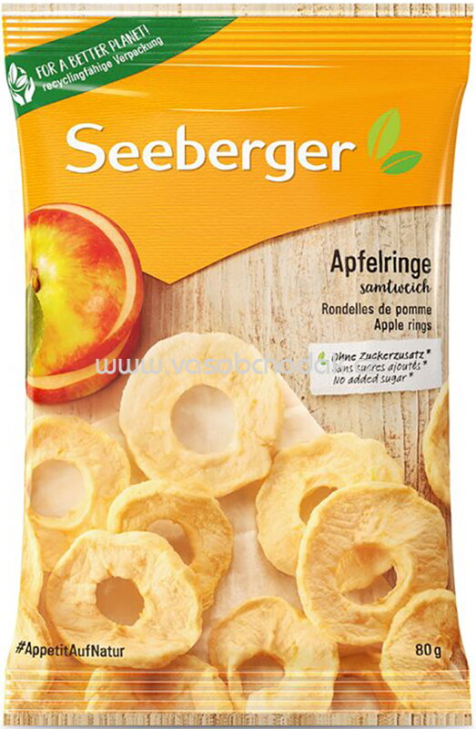 Seeberger Apfelringe, 80g Seeberger Apfelringe, 80g