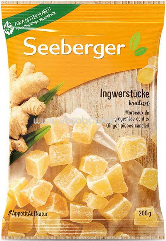 Seeberger Ingwerstücke, kandiert, 200g Seeberger Ingwerstücke, kandiert, 200g