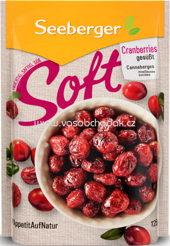 Seeberger Soft Cranberries, gesüßt, 125g Seeberger Soft Cranberries, gesüßt, 125g