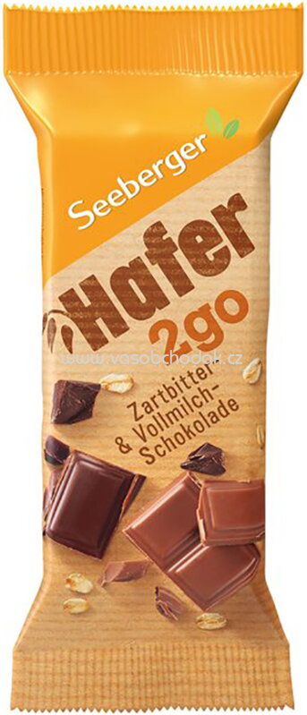 Seeberger Hafer2go Zartbitter- und Vollmilchschokolade, 50g