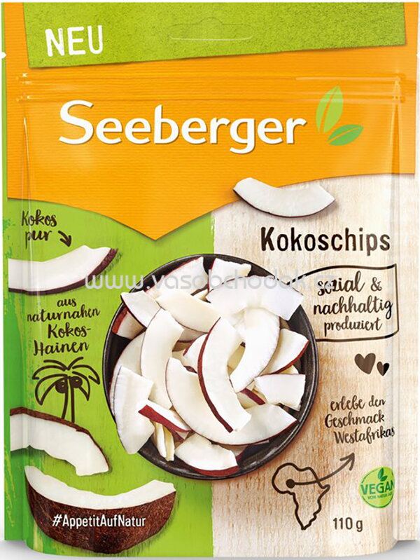 Seeberger Kokoschips, 110g