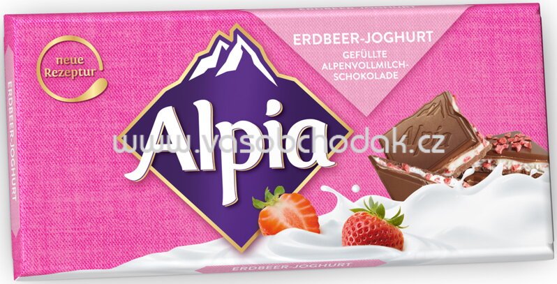 Alpia Tafelschokolade Erdbeer Joghurt, 100g