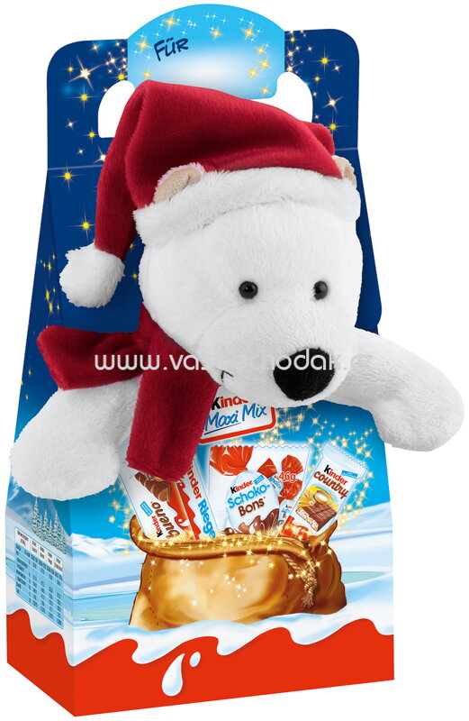 Kinder Maxi Mix Plüschtier Enno Eisbär, 133g