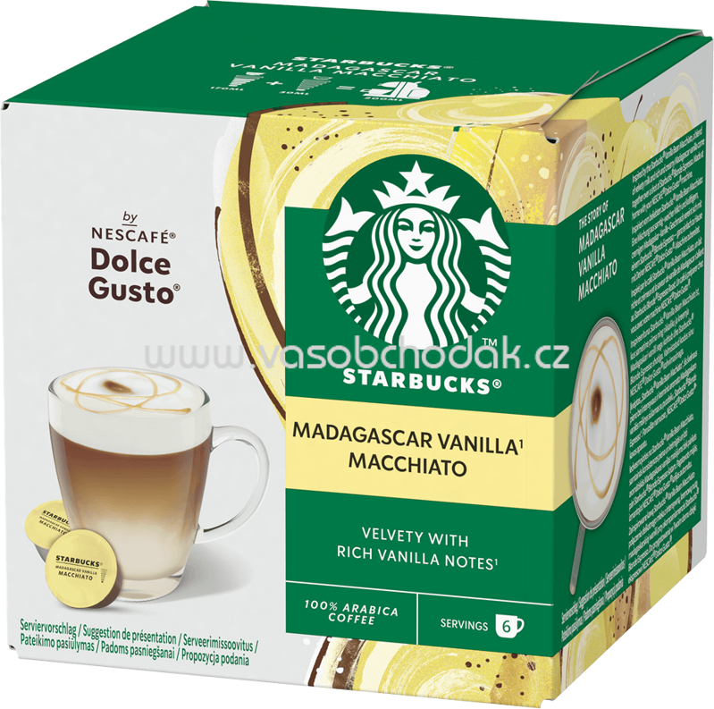 Starbucks Kapseln Madagascar Vanilla Macchiato by Nescafé Dolce Gusto, 6+6 St