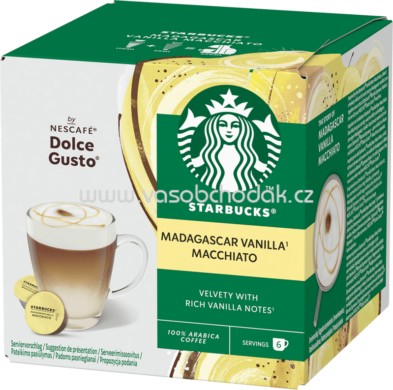 Starbucks Kapseln Madagascar Vanilla Macchiato by Nescafé Dolce Gusto, 6+6 St Starbucks Kapseln Madagascar Vanilla Macchiato by Nescafé Dolce Gusto, 6+6 St