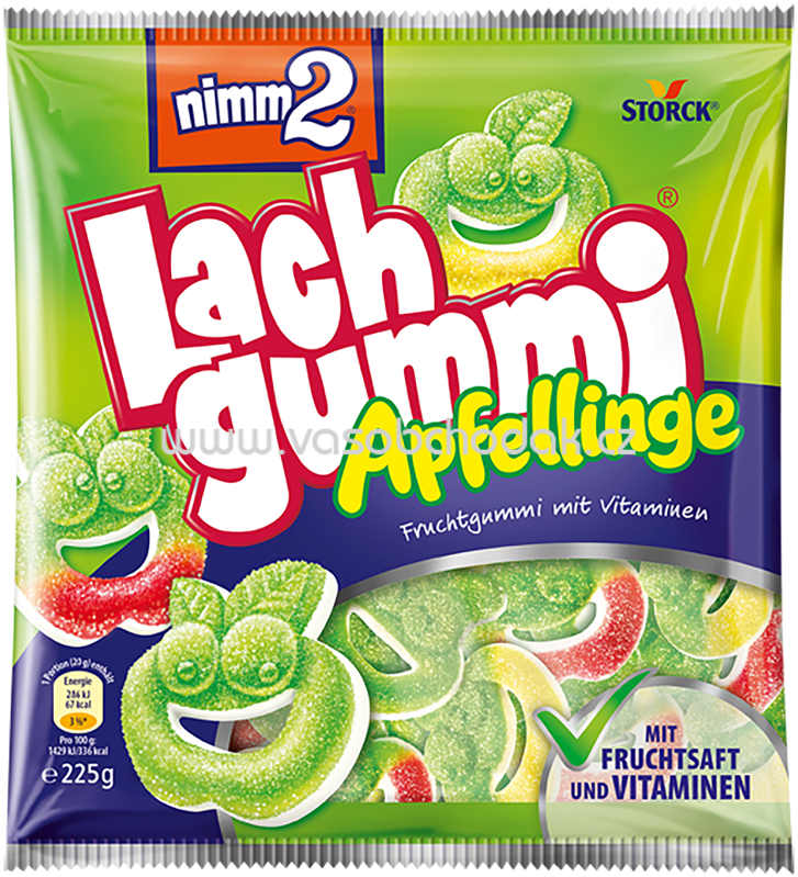 Storck Nimm2 Lachgummi Apfellinge, 225g