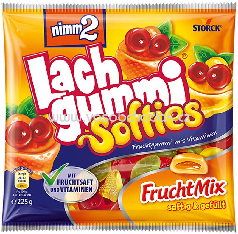 Storck Nimm2 Lachgummi Softies FruchtMix, 225g