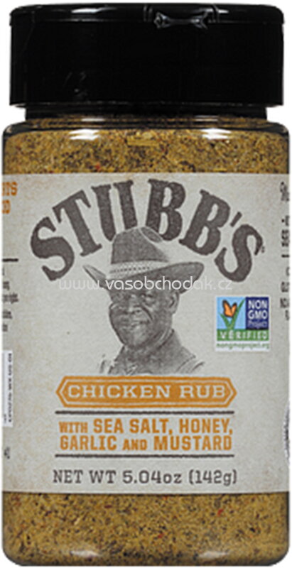 STUBB'S Chicken Rub with Sea Salt, Honey, Garlic, Mustard, 142g
