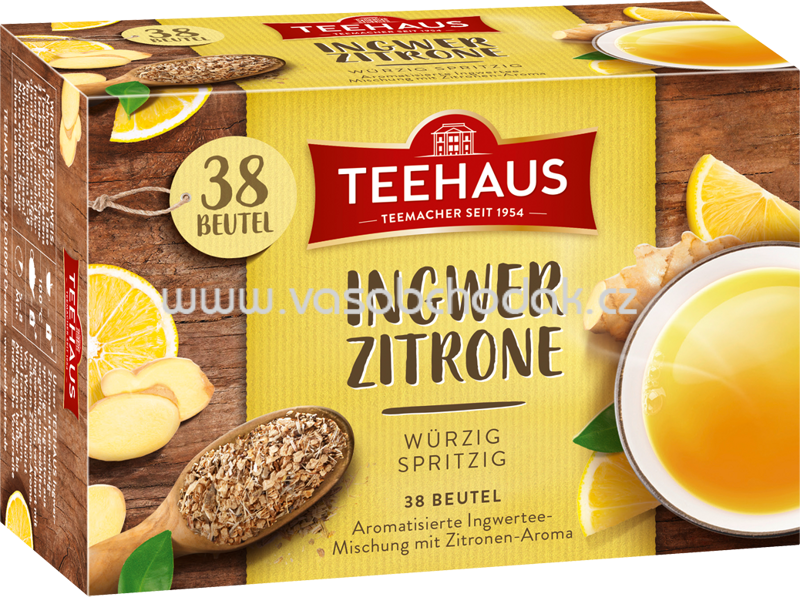 Teehaus Ingwer Zitrone, 38 Beutel Teehaus Ingwer Zitrone, 38 Beutel
