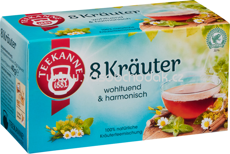 Teekanne 8 Kräuter, 20 Beutel