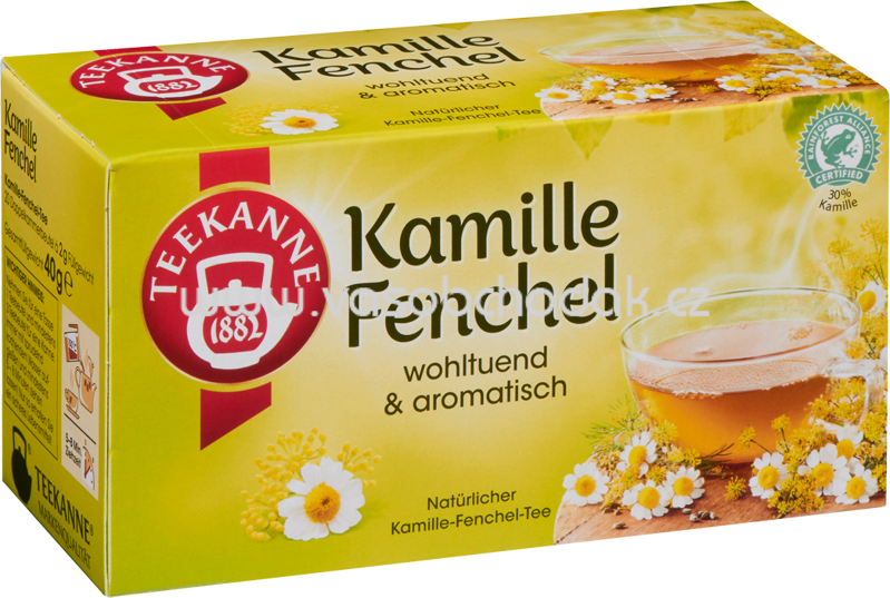 Teekanne Kamille Fenchel, 20 Beutel