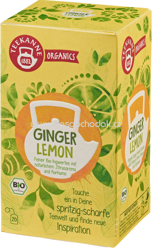 Teekanne ORGANICS Ginger Lemon, 20 Beutel