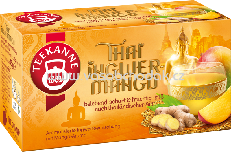 Teekanne Ländertee Thai Ingwer Mango, 20 Beutel