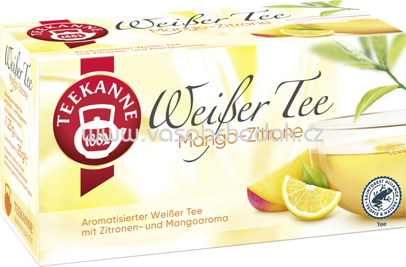 Teekanne Weißer Tee Mango Zitrone, 20 Beutel Teekanne Weißer Tee Mango Zitrone, 20 Beutel