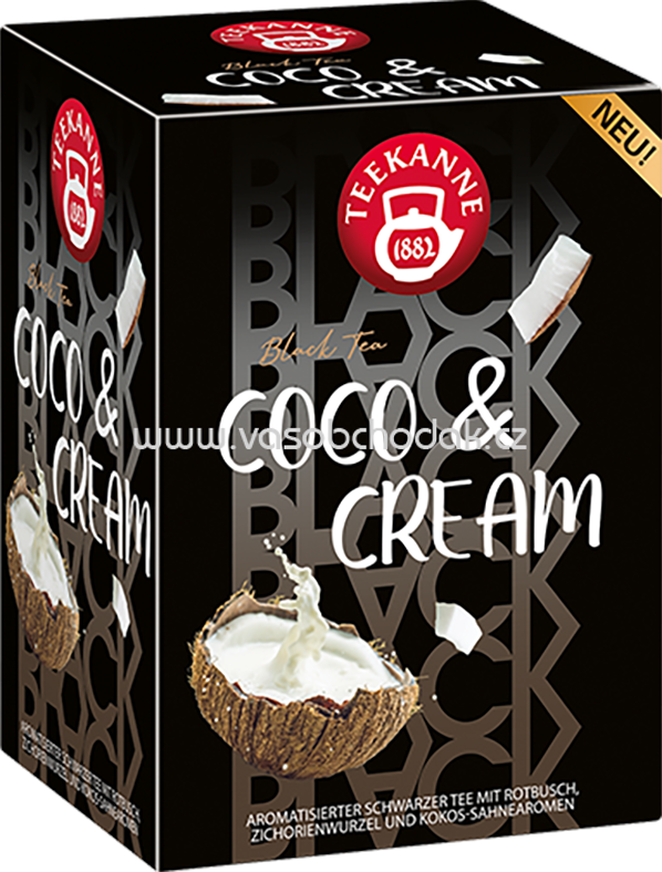 Teekanne Black Tea Coco & Cream, 15 Beutel