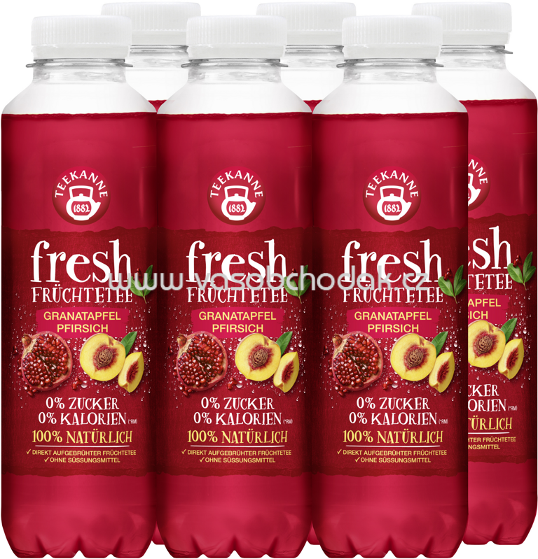 Teekanne Fresh Granatapfel-Pfirsich, 6x500 ml Teekanne Fresh Granatapfel-Pfirsich, 6x500 ml