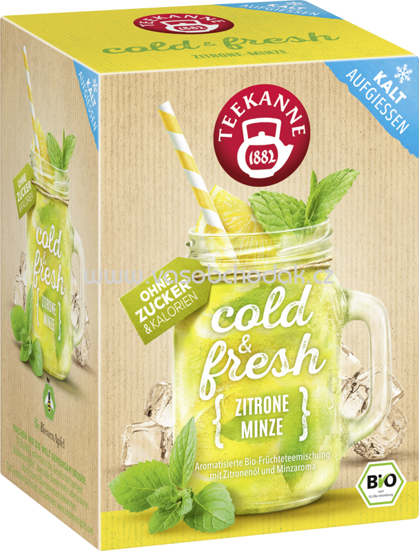 Teekanne cold & fresh Zitrone-Minze, 15 Beutel Teekanne cold & fresh Zitrone-Minze, 15 Beutel