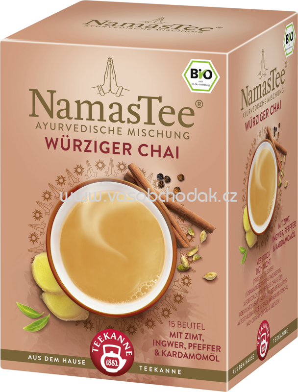 Teekanne NamasTee Würziger Chai, 15 Beutel Teekanne NamasTee Würziger Chai, 15 Beutel
