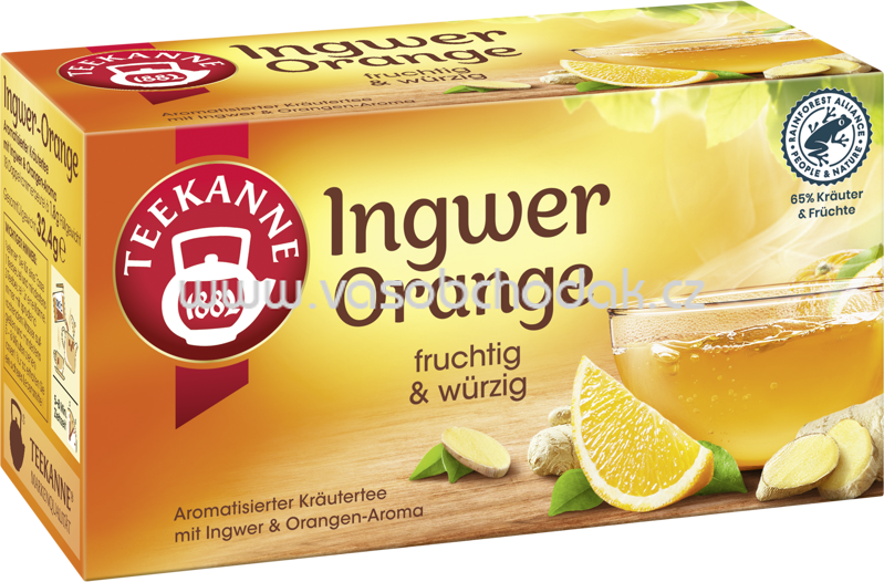 Teekanne Ingwer Orange, 18 Beutel Teekanne Ingwer Orange, 18 Beutel