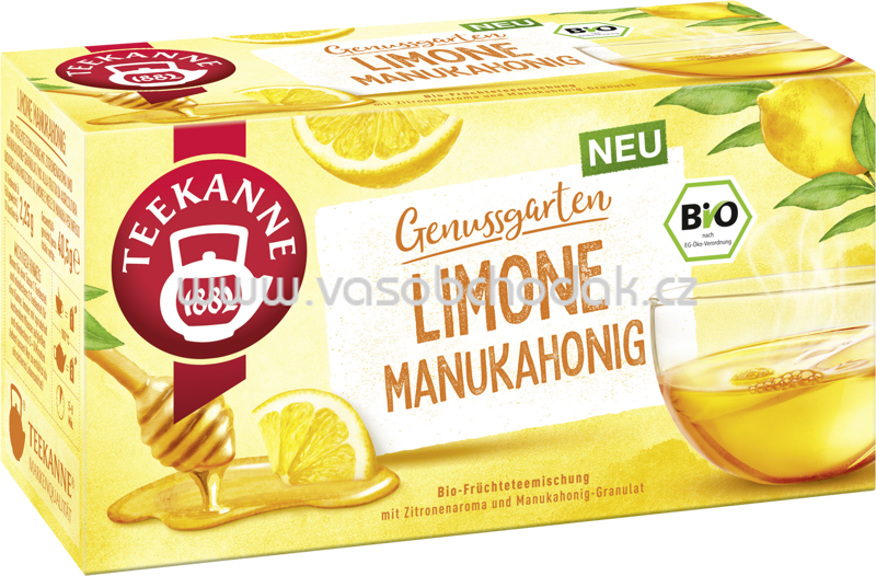 Teekanne Genussgarten Bio Limone Manukahonig, 18 Beutel