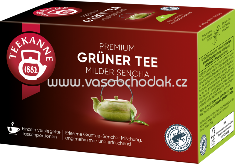 Teekanne Premium Grüner Tee Milder Sencha, 20 Beutel Teekanne Premium Grüner Tee Milder Sencha, 20 Beutel