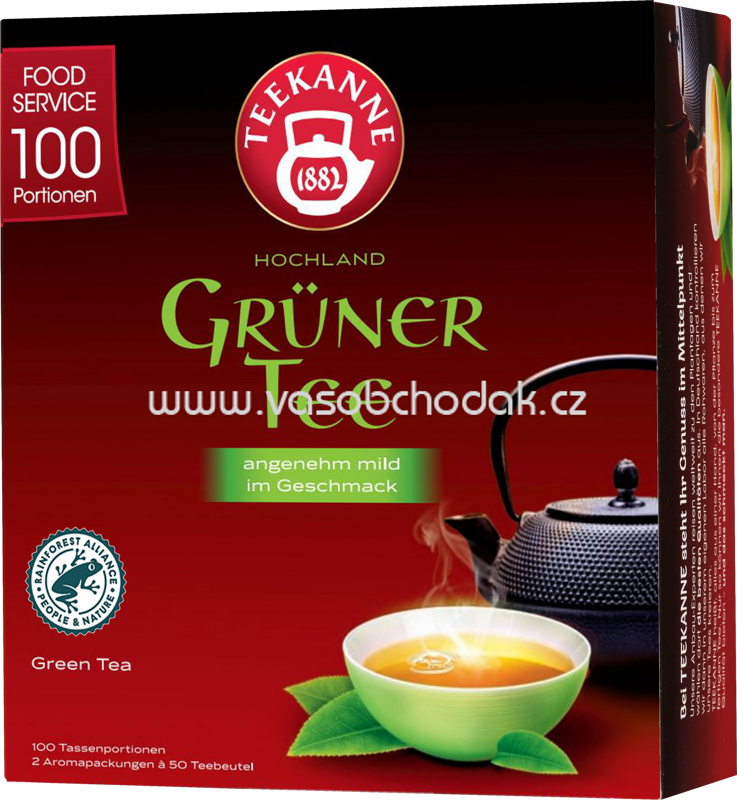 Teekanne Grüner Tee, 100 Beutel