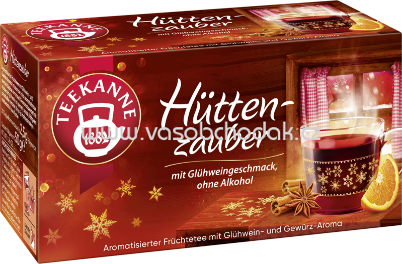 Teekanne Hüttenzauber mit Glühweingeschmack ohne Alkohol, 20 Beutel Teekanne Hüttenzauber mit Glühweingeschmack ohne Alkohol, 20 Beutel