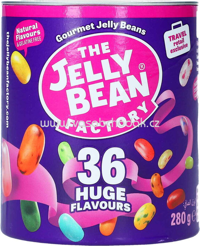 The Jelly Bean Factory 36 Huge Flavours Can, 280g The Jelly Bean Factory 36 Huge Flavours Can, 280g