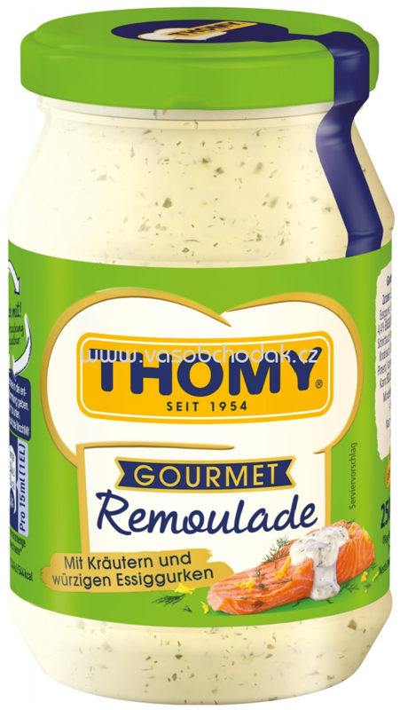 Thomy Gourmet-Remoulade mit Kräutern im Glas, 250 ml Thomy Gourmet-Remoulade mit Kräutern im Glas, 250 ml