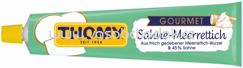 Thomy Gourmet Sahne-Meerrettich mild im Tube, 190 ml Thomy Gourmet Sahne-Meerrettich mild im Tube, 190 ml