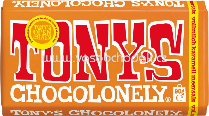 Tony's Chocolonely Vollmilch Karamell Meersalz, 90g