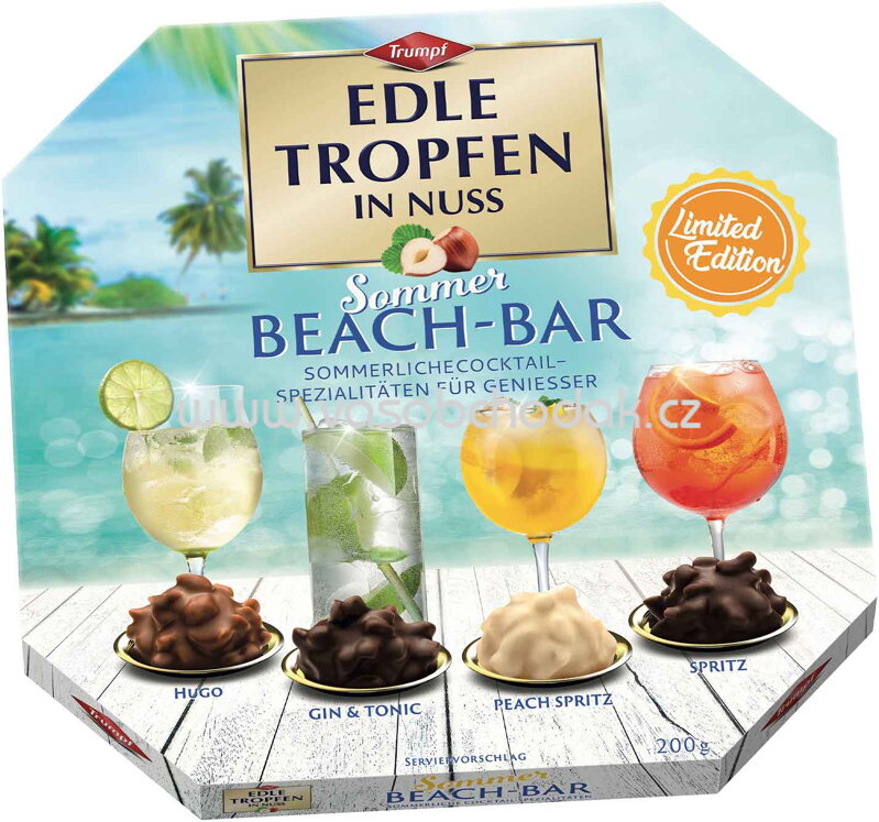 Trumpf Edle Tropfen in Nuss Sommer Beach-Bar, 200g