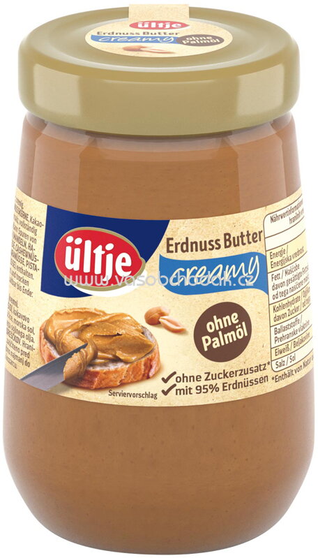 ültje Erdnuss Butter Creamy, ohne Palmöl, 340g