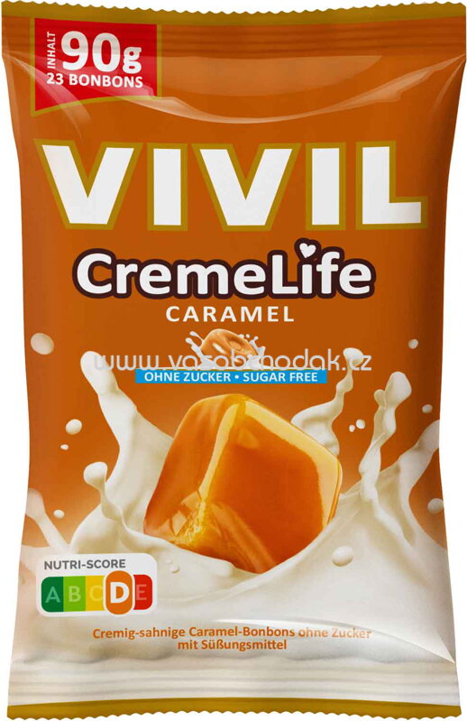 Vivil CremeLife Caramel ohne Zucker, 90g Vivil CremeLife Caramel ohne Zucker, 90g