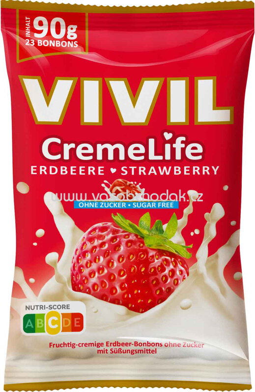 Vivil CremeLife Erdbeere ohne Zucker, 90g Vivil CremeLife Erdbeere ohne Zucker, 90g