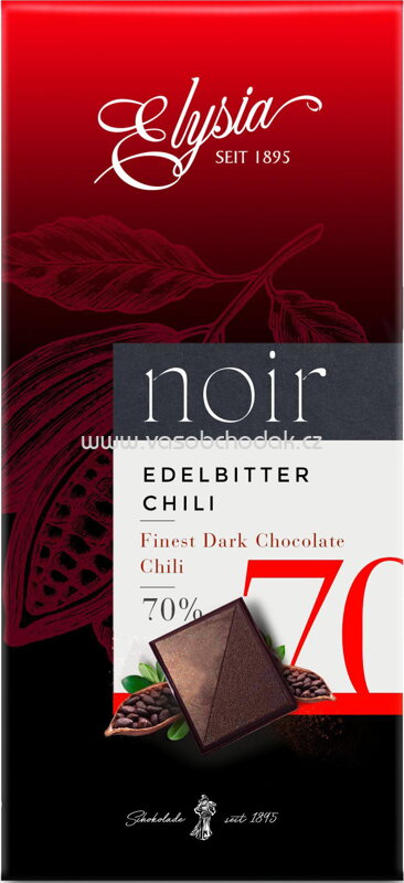 WEINRICHs Elysia Noir Edelbitter Chili 70% Kakao, 100g WEINRICHs Elysia Noir Edelbitter Chili 70% Kakao, 100g