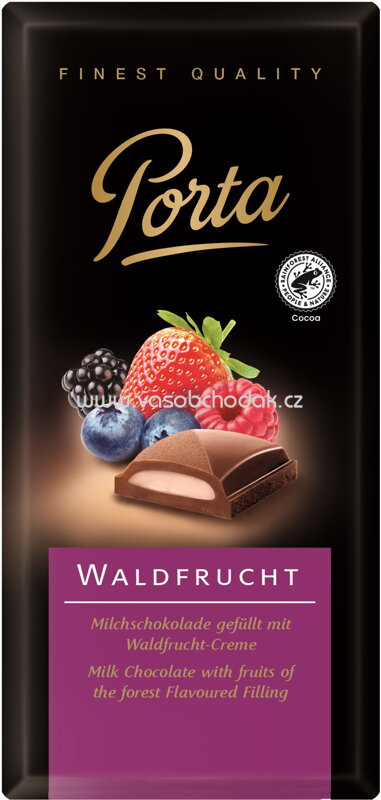 WEINRICHs Porta Vollmilch Schokolade Waldfrucht, 100g WEINRICHs Porta Vollmilch Schokolade Waldfrucht, 100g