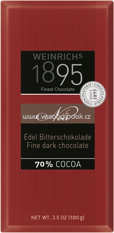 WEINRICHs Edel Bitter Schokolade 70% Cocoa, 100g WEINRICHs Edel Bitter Schokolade 70% Cocoa, 100g