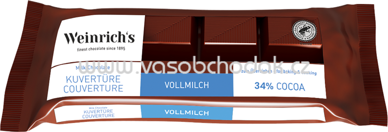 WEINRICHs Vollmilch Kuvertüre, 200g WEINRICHs Vollmilch Kuvertüre, 200g