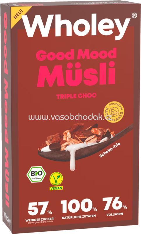 Wholey Good Mood Müsli Triple Choc, 375g Wholey Good Mood Müsli Triple Choc, 375g