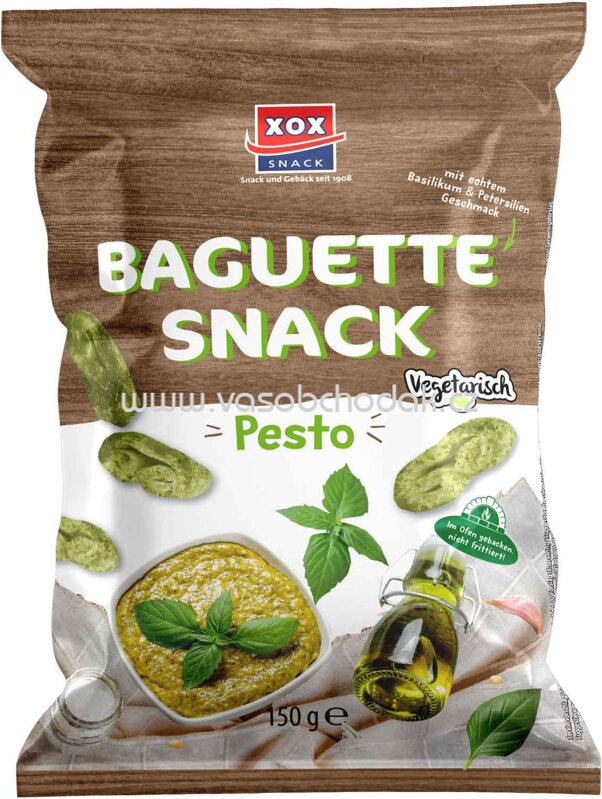 XOX Baguette Snack Pesto, 150g
