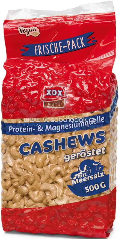 XOX Cashews geröstet mit Meersalz, 500g