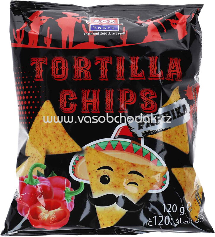 XOX Tortilla Chips Paprika, 120g