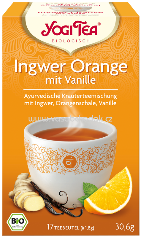 Yogi Tea Ingwer Orange mit Vanille, 17 Beutel